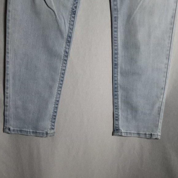 Seven7 Women's Tummy Less High-Rise Skinny Distressed Light Wash Jeans Size 16 - Picture 7 of 9